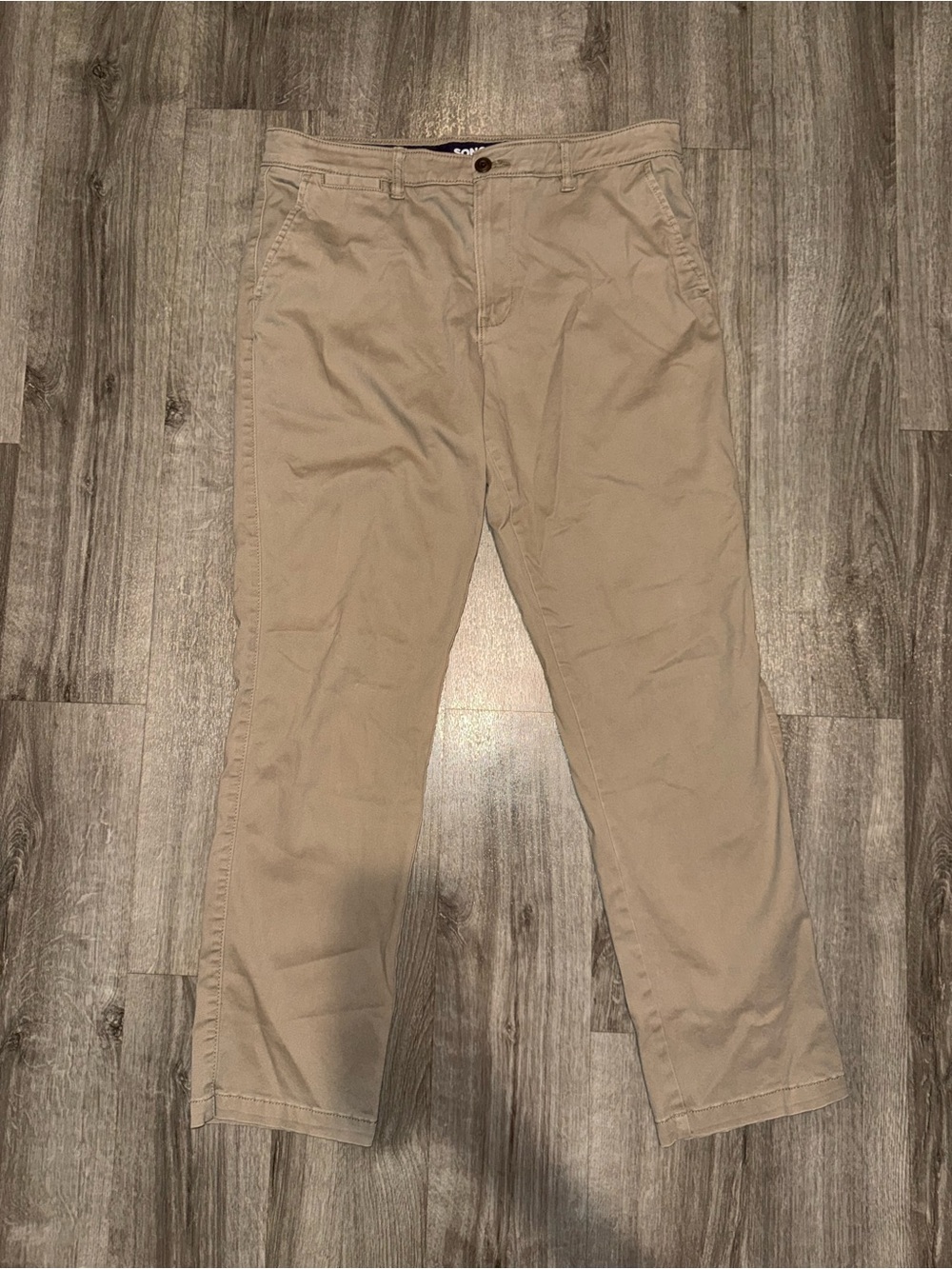 Williams Sonoma Men's Tan Straight Chinos